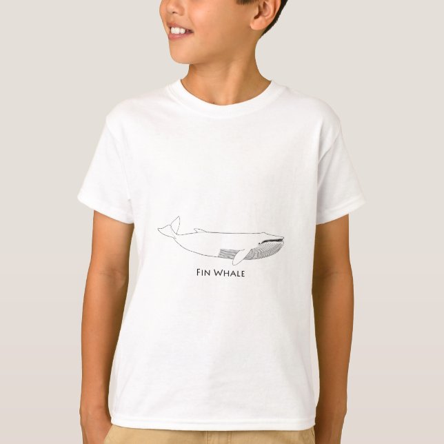 Fin Whale Illustration T-Shirt (Front)