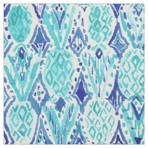 FINA PINA Tribal Ikat Pineapple Watercolor Fabric