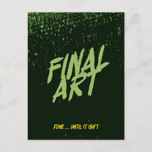 Final Art - Vintage movie poster parody Postcard
