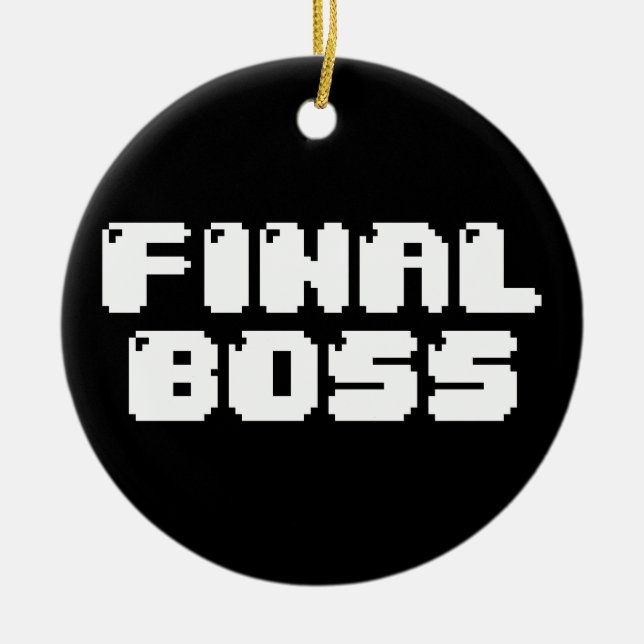 FINAL BOSS CERAMIC TREE DECORATION (Front)