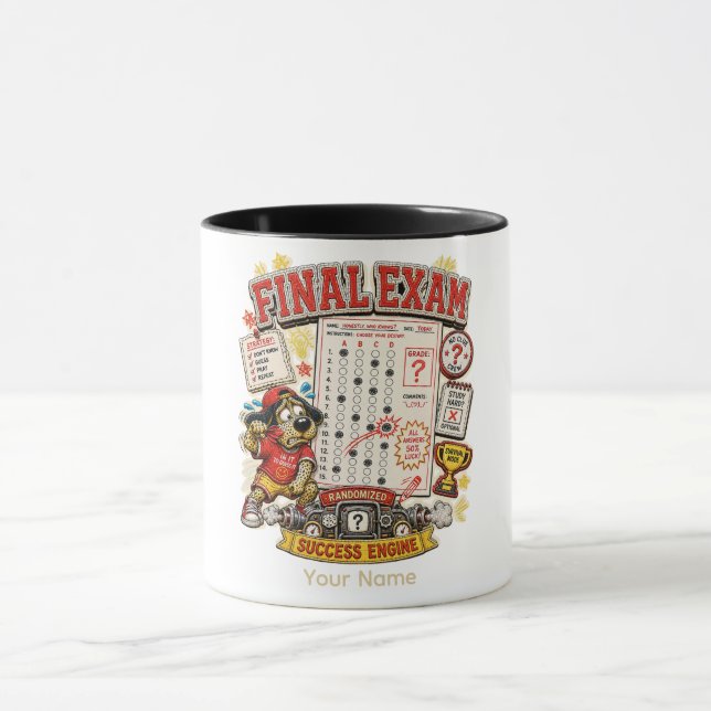 Final Exam Success Pending Personalised Funny Stud Mug (Center)