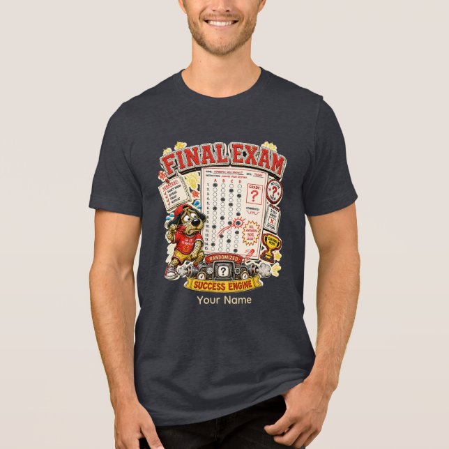 Final Exam Success Pending Personalised Funny Stud Tri-Blend Shirt (Front)