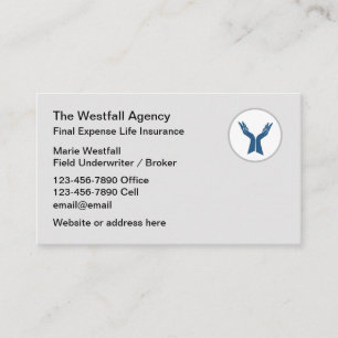 Final Expense Life Insurance  Business Card