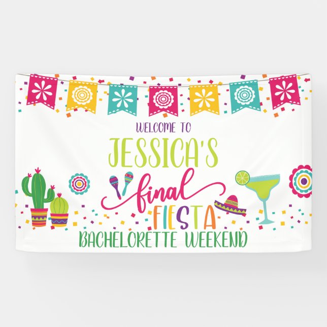 Final Fiesta Bachelorette Party Banner (Horizontal)