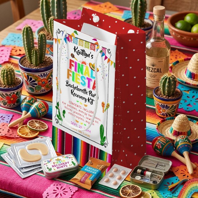 Final Fiesta Bachelorette Party Recovery Kit Small Gift Bag (Creator Uploaded)
