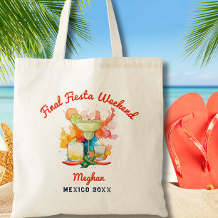 Final Fiesta Bachelorette Weekend Tote Bag Mexico 