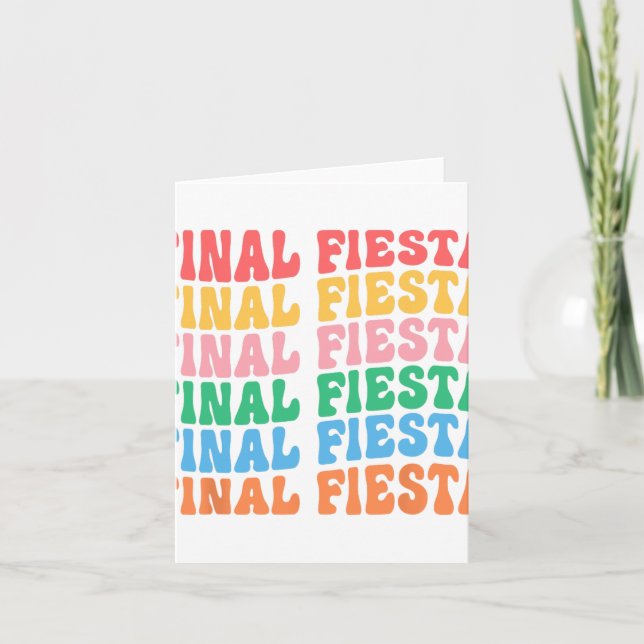 Final Fiesta Bride Squad Matching Bachelorette Par Card (Front)