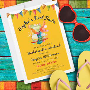 Final Fiesta Destination Mexico Bachelorette Invitation