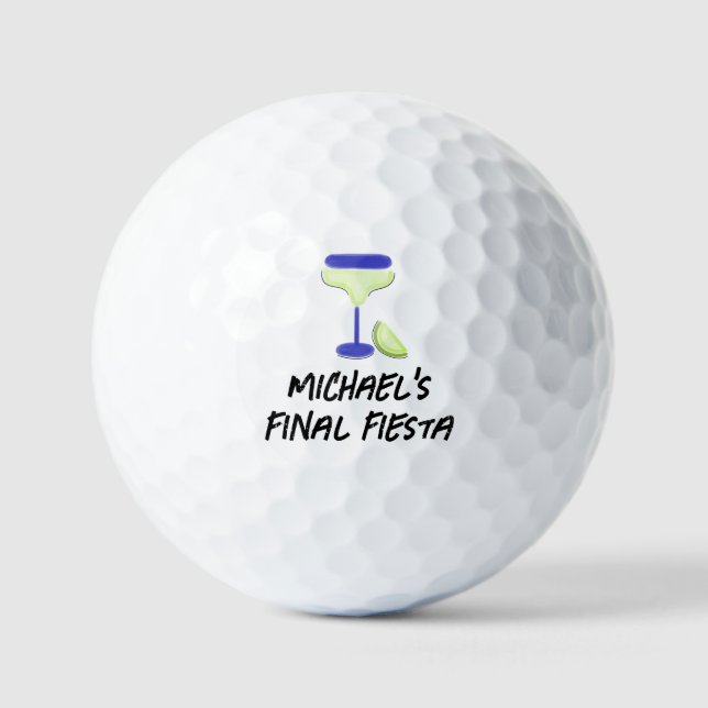 Final Fiesta Margarita Bachelor Party Golf Ball (Front)