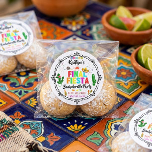 Final Fiesta Mexicana Bachelorette Party Favor Classic Round Sticker