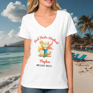 Final Fiesta Mexico Watercolor Bachelorette Party T-Shirt