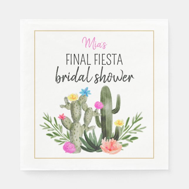 Final Fiesta Personalised Napkin (Front)