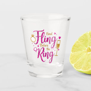 Final Fling Glitter Bachelorette Shot Glass