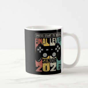 Final Level Senior 2026 Press Start Gamer Style 1 Coffee Mug