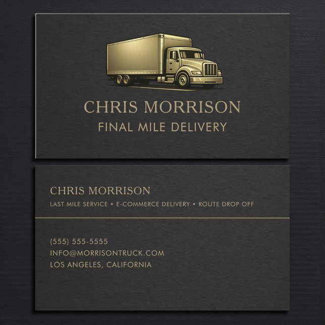 Final Mile Delivery Services Professional Business Card (Creator Uploaded)