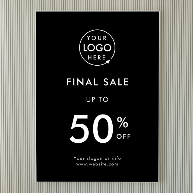 Final Sale | Business Event Store Discount Black Poster (Creator Uploaded)