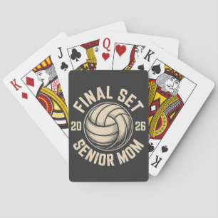 Final Set Senior Mum 2026 Graduation Volleyball Playing Cards