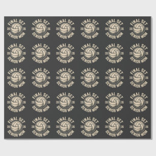 Final Set Senior Mum 2026 Graduation Volleyball Wrapping Paper