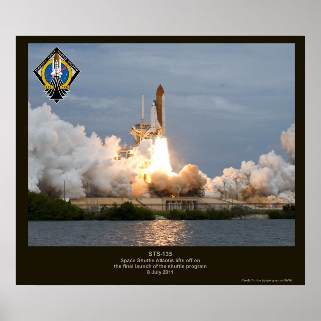 Final Space Shuttle launch STS-135 Atlantis Poster (Front)