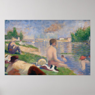  Final Study for "Bathers at Asnières" by Seurat Poster