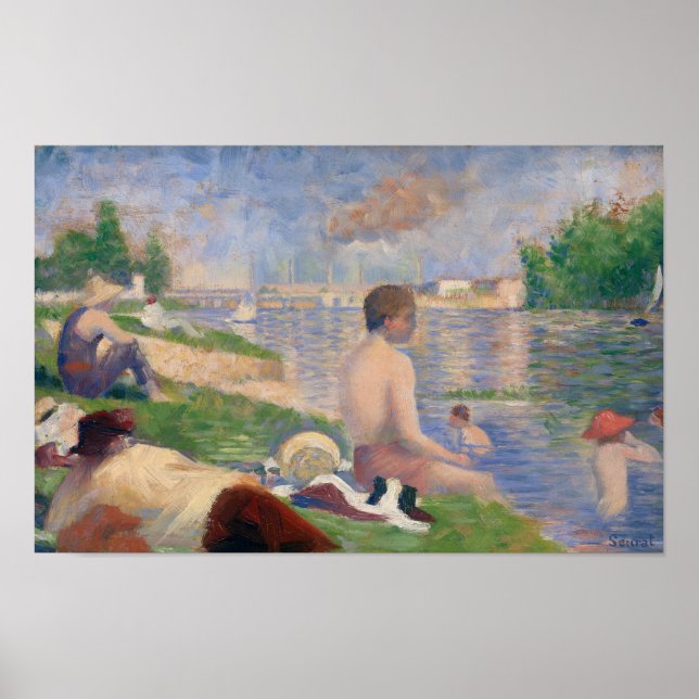  Final Study for "Bathers at Asnières" by Seurat Poster (Front)