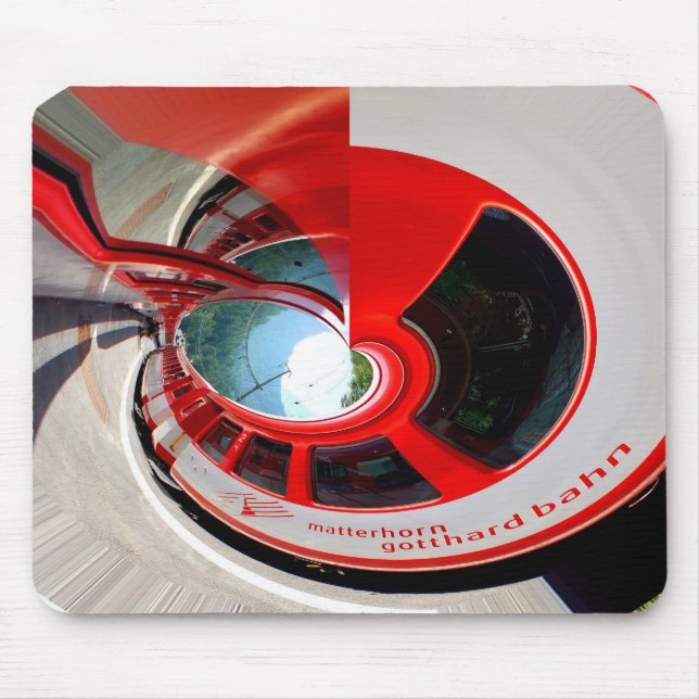 Final Swiss train journey art Mouse Pad (Front)