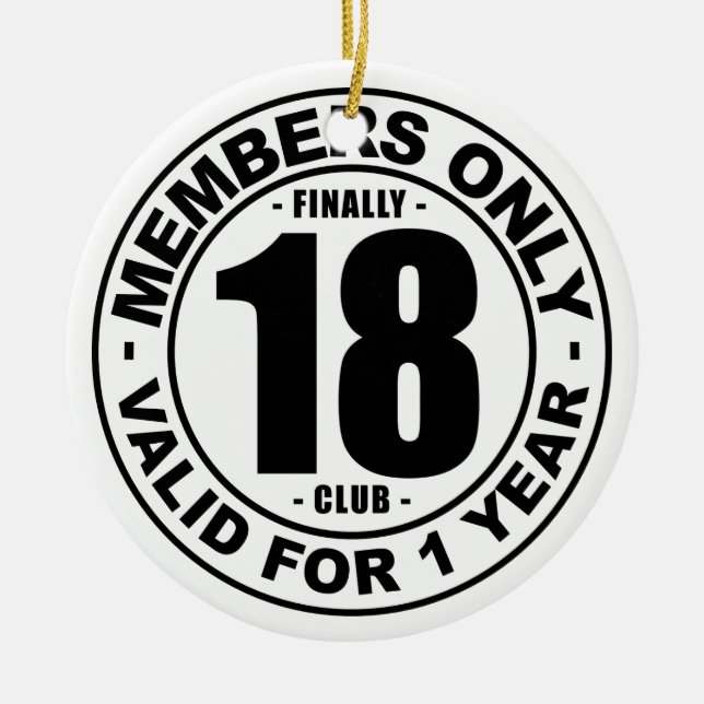Finally 18 club ceramic tree decoration (Front)