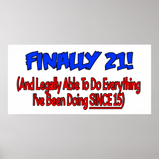 Finally 21! poster (Front)