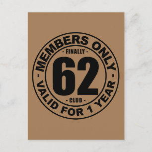 Finally 62 club postcard