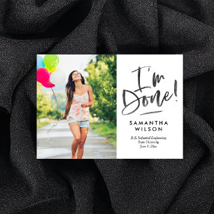 Finally Done Graduation Announcement Invitation