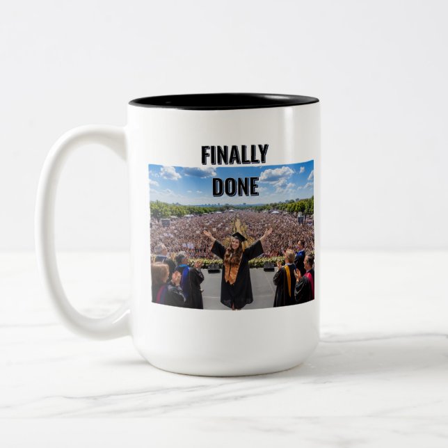Finally Done Graduation Mug | Funny Class of 2026  (Left)