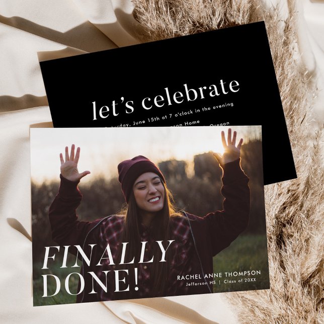 Finally Done | Photo Graduation Party Invitation (Creator Uploaded)