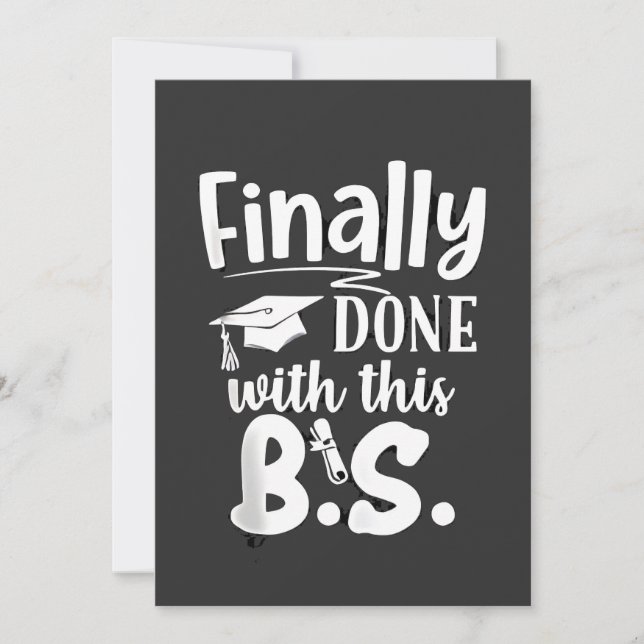 Finally done with this BS Funny graduation 2025 Holiday Card (Front)
