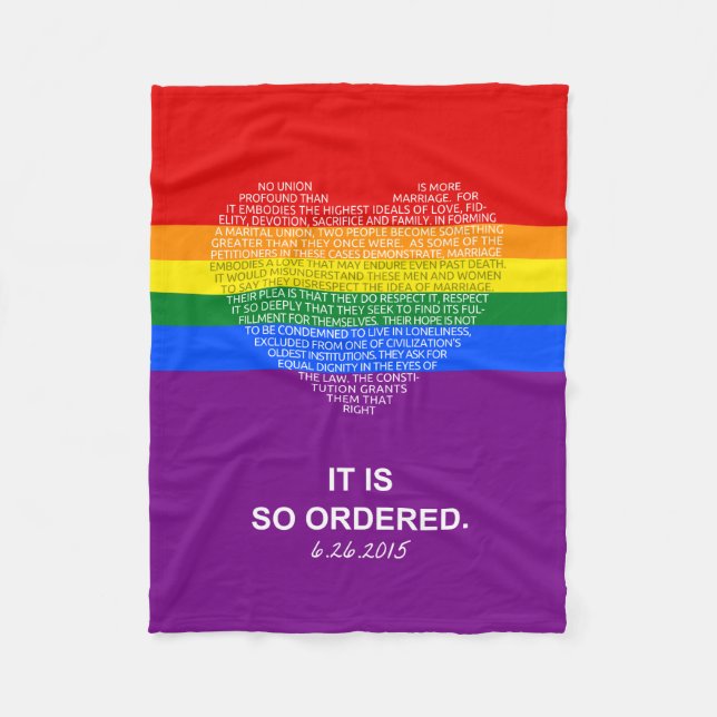 Finally Equal Fleece Blanket (Front)