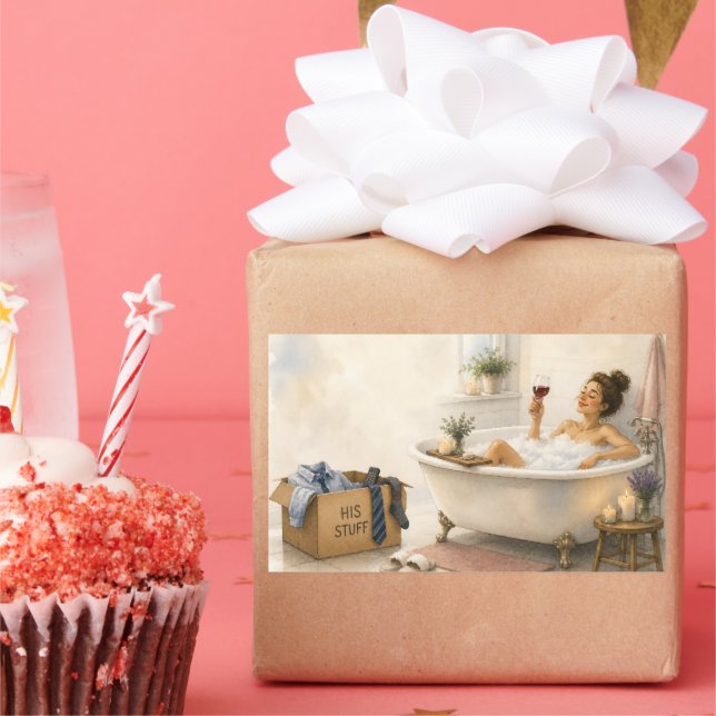 Finally Free - Happy Divorce Gift Rectangular Sticker (Party)