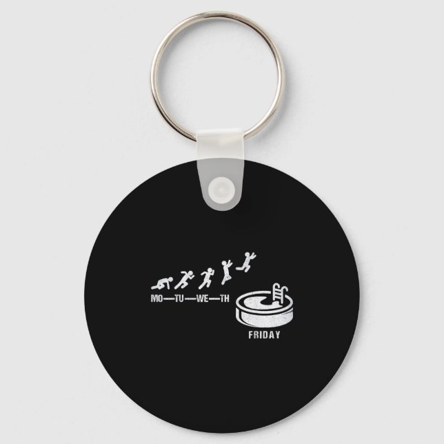Finally Friday Whirlpool Swimming Pool Relax Spa S Key Ring (Front)
