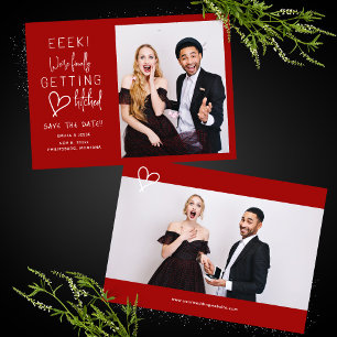 Finally Getting Hitched Wedding Save The Date Invitation