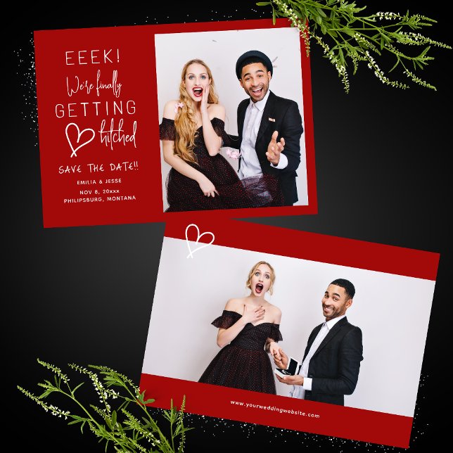 Finally Getting Hitched Wedding Save The Date Invitation (Creator Uploaded)