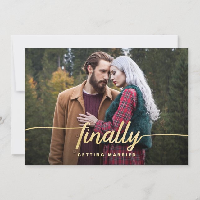 Finally Getting Married Funny Photo Save The Date (Front)