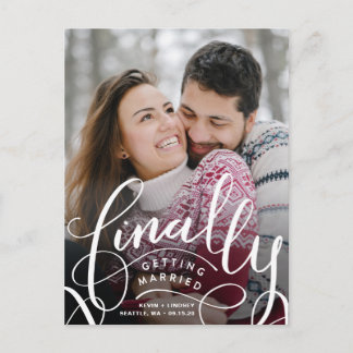 Finally Getting Married Save the Date Postcard