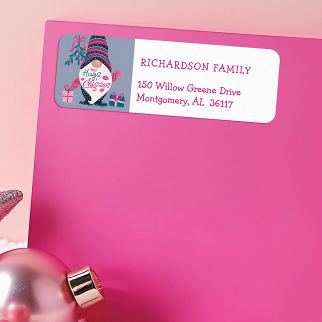 Finally Hugs & Kisses Fun Bright Christmas Gnome (Finally Hugs & Kisses Fun Bright Christmas Gnome Label)