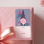 Finally Hugs & Kisses Fun Bright Christmas Gnome Label<br><div class="desc">Make a merry and bright statement with happy thoughts and a positive outlook this Christmas season with our fun, colourful and sparkling gnomes Christmas collection. Capture the joy of the season with a funny non-traditional Christmas twist. Our Bright cheery colours with neon pinks, bright teals, and fun faux glitter accents...</div>