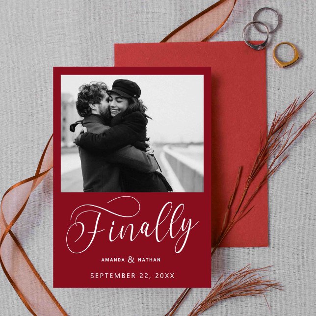 Finally Minimalist Wedding Photo Save the Date (Creator Uploaded)