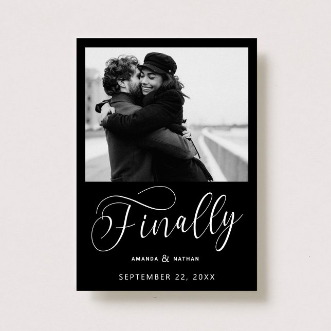 Finally Minimalist Wedding Photo Save the Date (Creator Uploaded)
