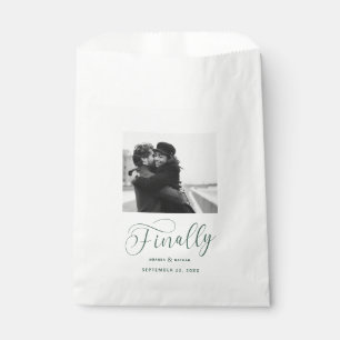 Finally Minimalist Wedding Photo Save the Date Favour Bags