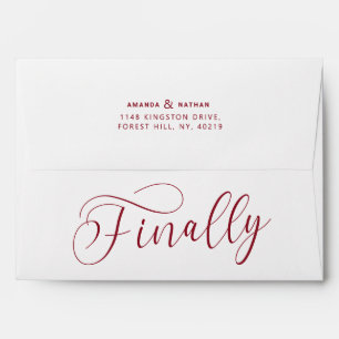 Finally Minimalist Wedding Save the Date Envelope