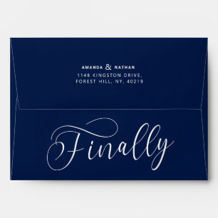 Finally Minimalist Wedding Save the Date Envelope