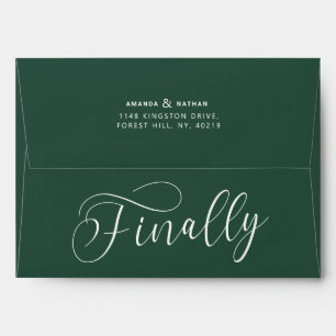 Finally Minimalist Wedding Save the Date Envelope