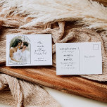 Finally Modern Arch with Photo Save The Date Announcement Postcard<br><div class="desc">Create a truly unique save the date card with this modern arch with photo design! Simply add your photo and change the wording. Easily edit the colours of all the elements and background to match your colour palette!</div>