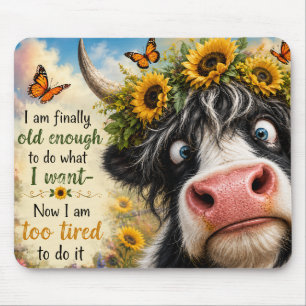 Finally Old Enough Cow Mouse Pad